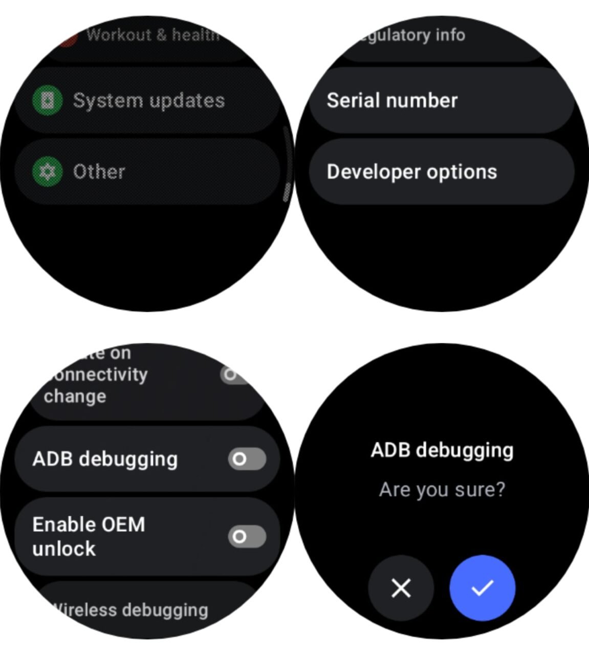 How to Sideload APK on WearOS Watch: Samsung, OnePlus, Google 2 turn on ADB debugging on your watch
