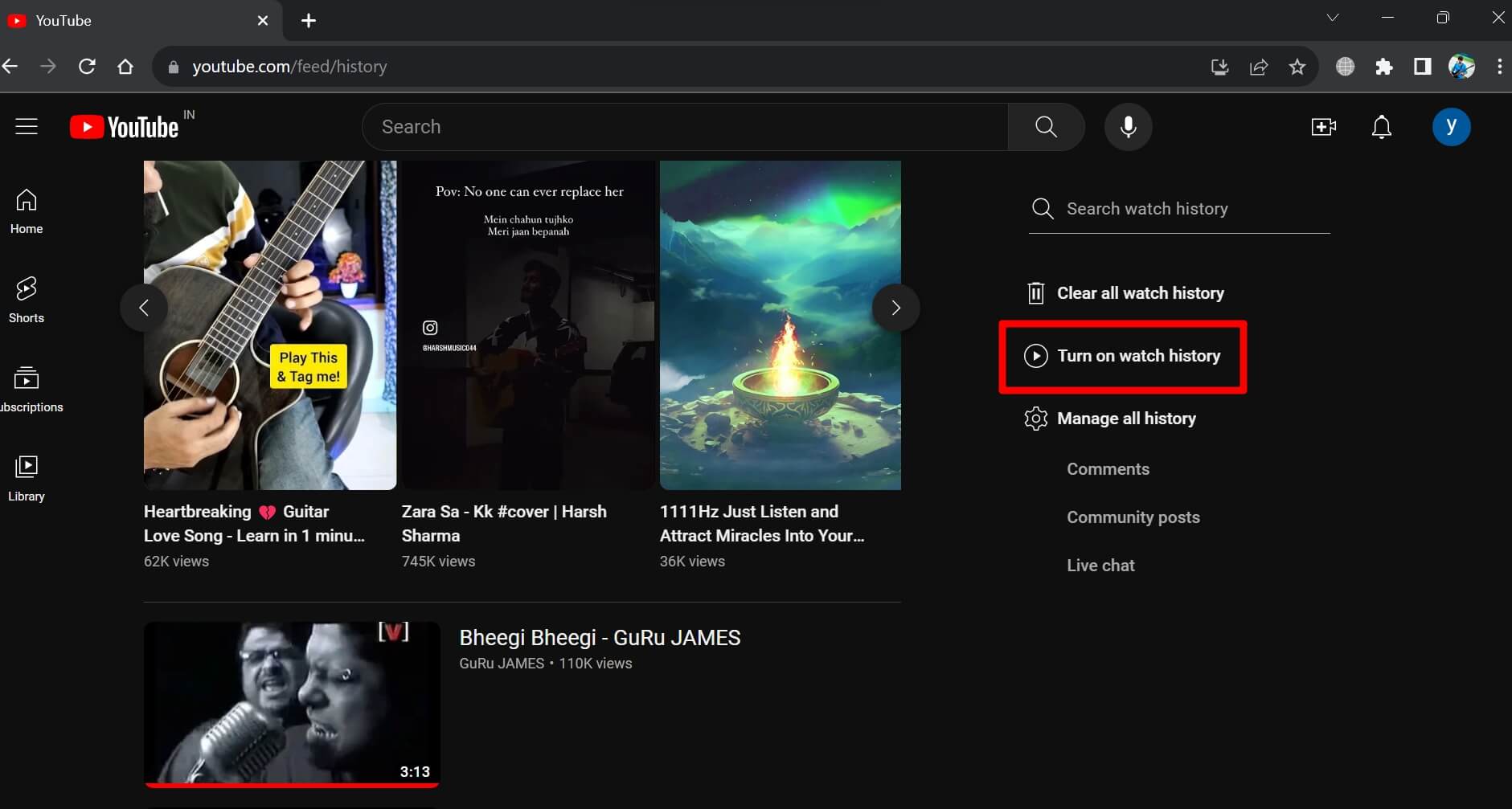Fix YouTube Watch History Not Working: Android, iPhone and Web 5 turn on YouTube watch history
