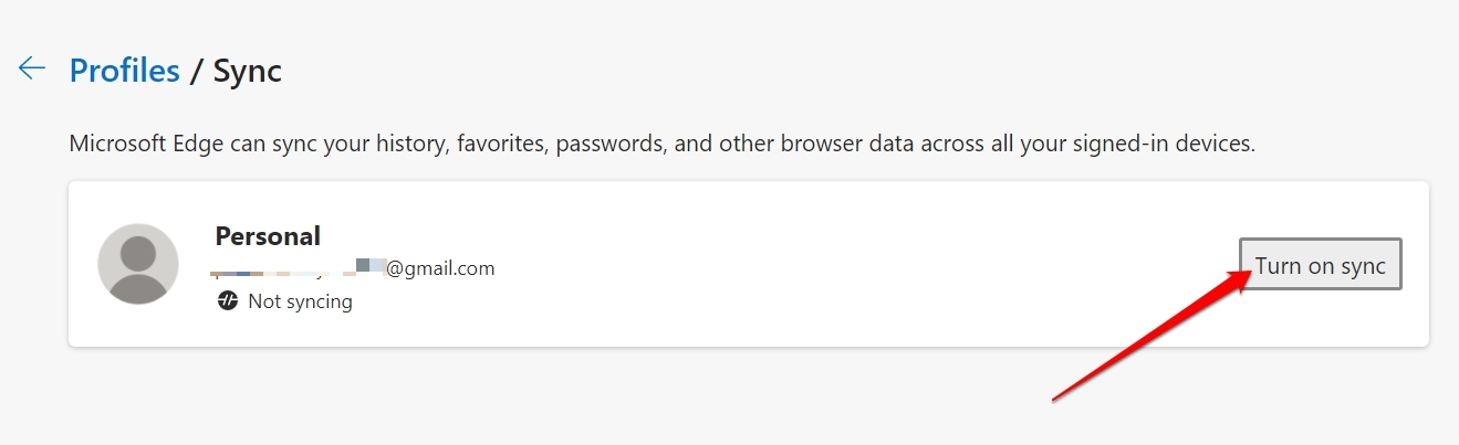 How to Fix Microsoft Edge Not Syncing? 7 turn on sync edge
