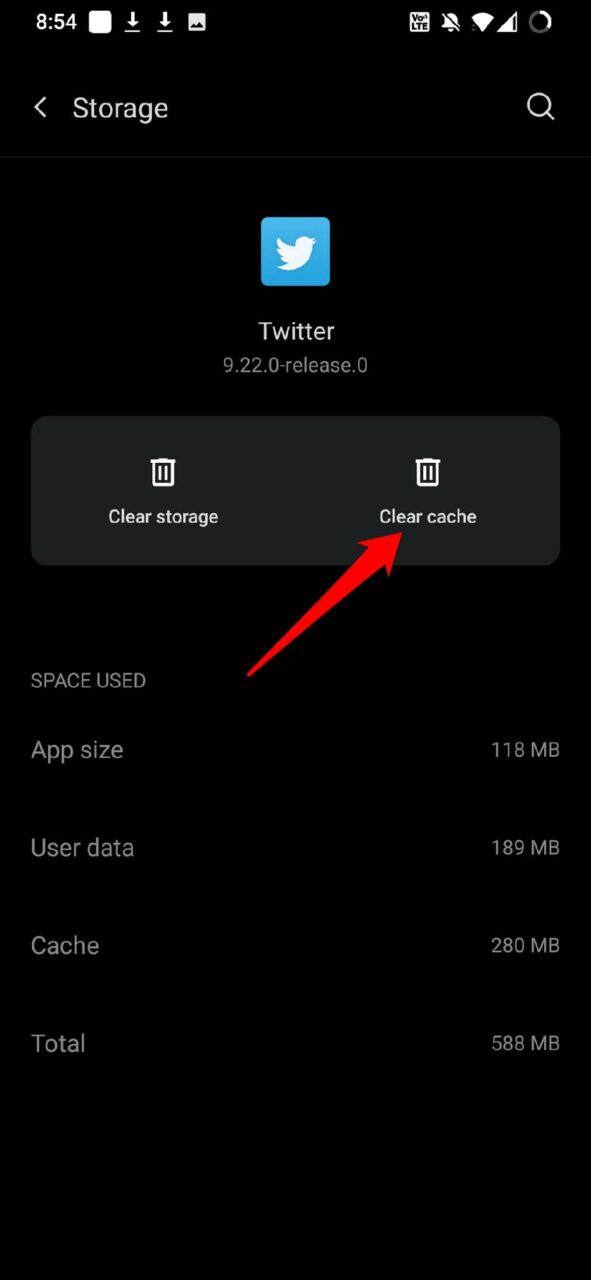 twitter clear cache