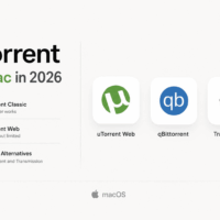 uTorrent on Mac showing elements that work and limitations
