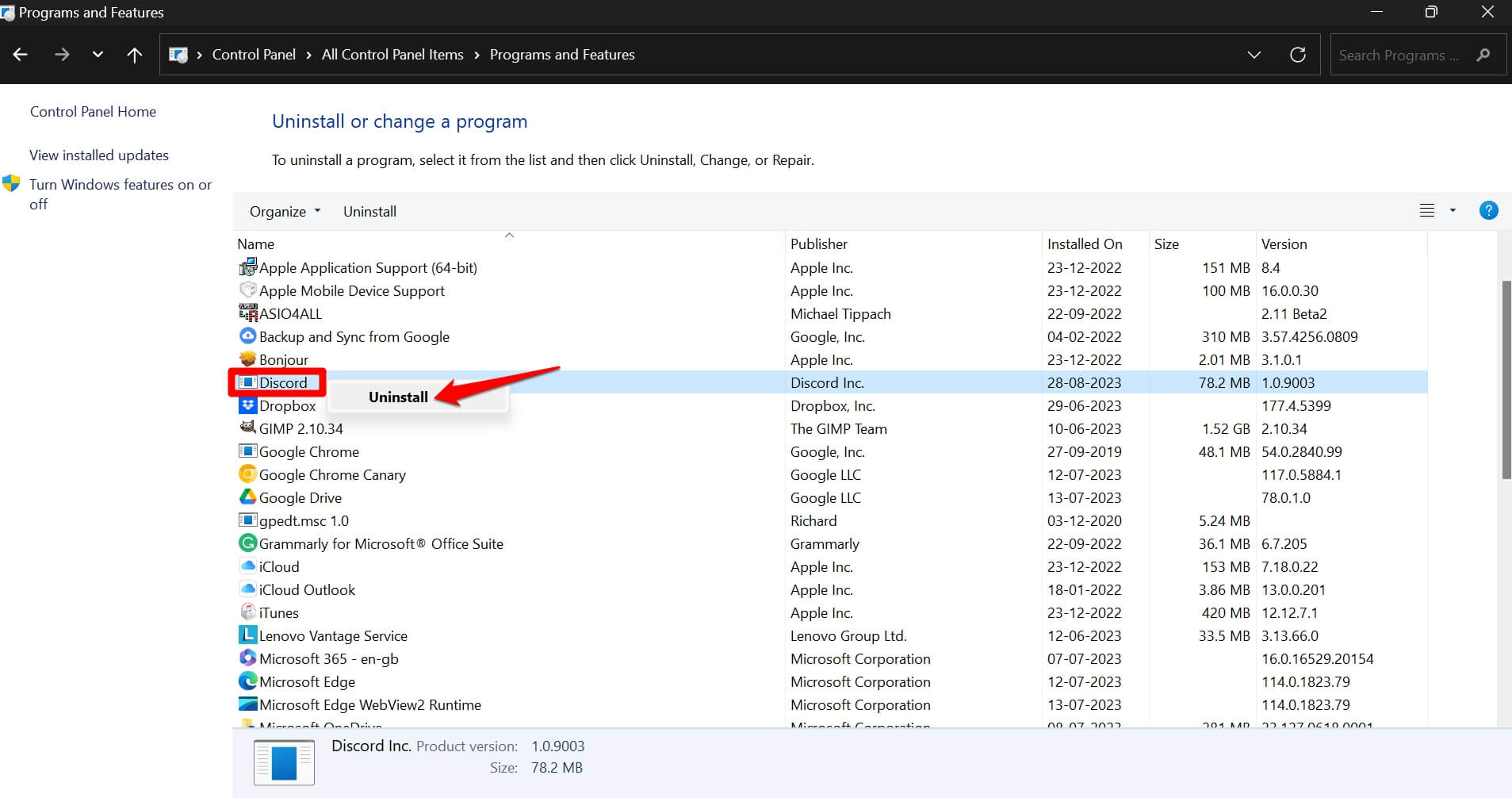 How to Fix Discord Not Working on Wi-Fi? 11 uninstall Discord from computer