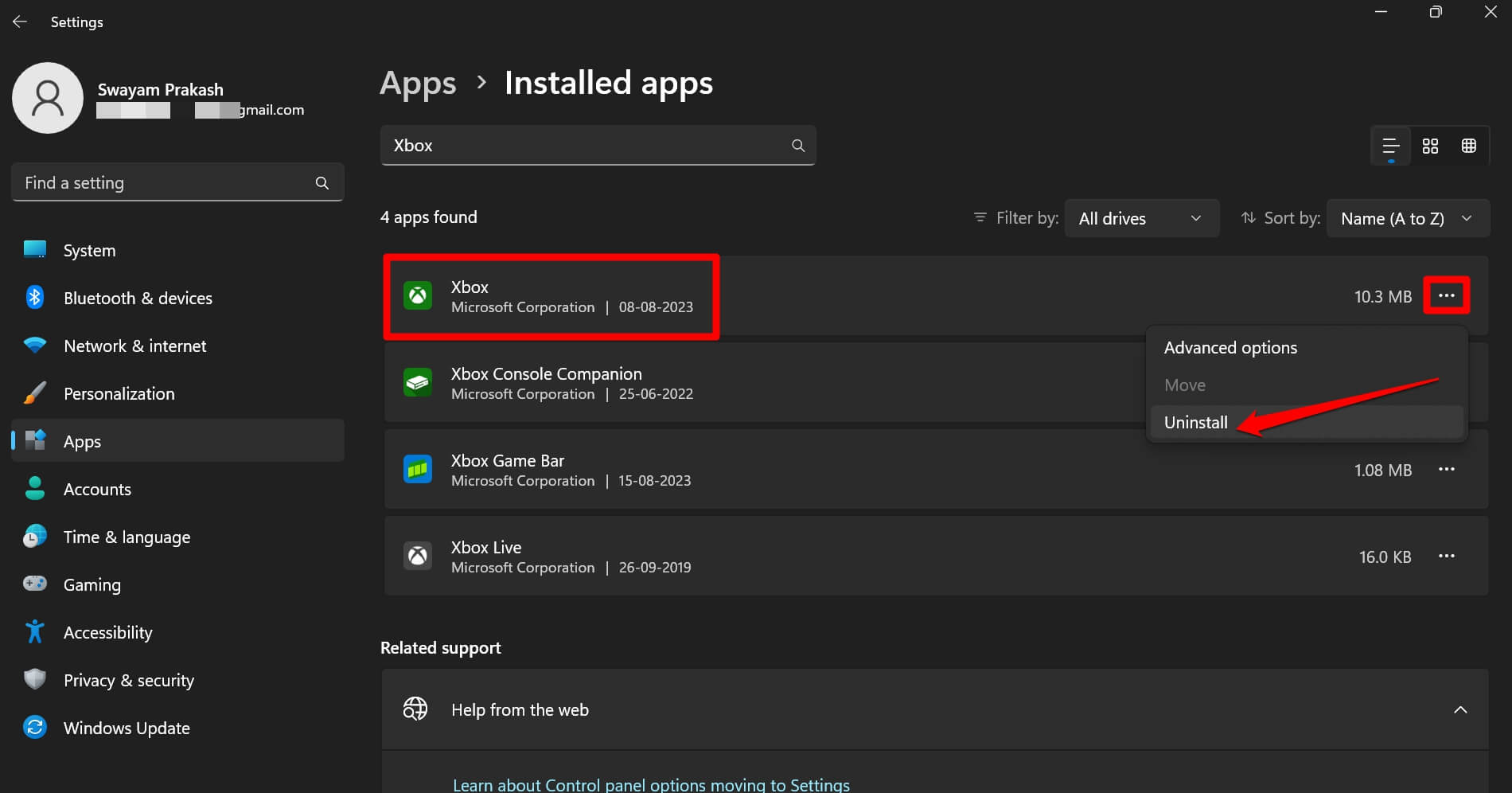 How to Fix ‘Looks Like You’re Stranded’ Xbox App Error on Windows 11? 18 uninstall Xbox from Windows 11