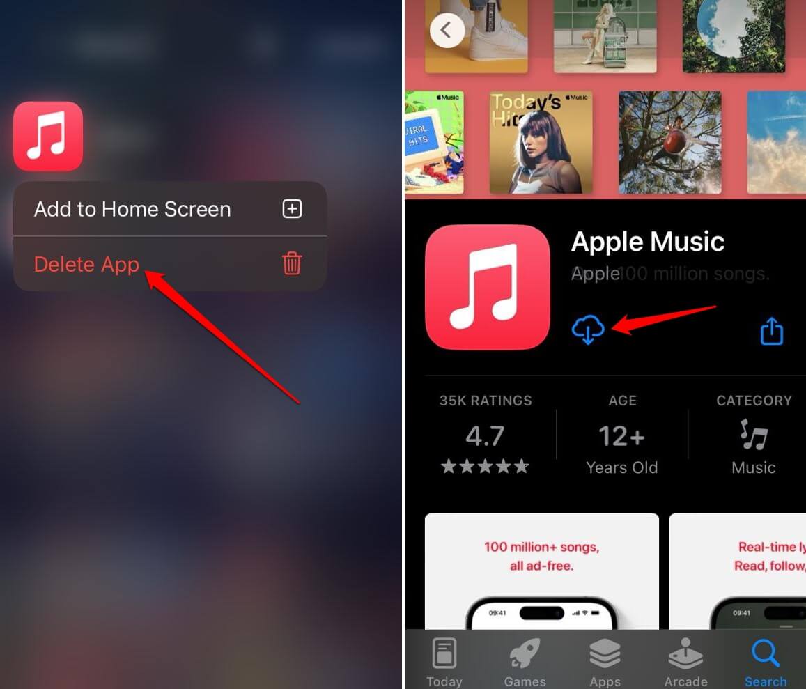 How to Fix Apple Music Station Not Working on iPhone 9 uninstall and reinstall Apple Music app