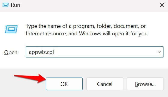 uninstall or change a program in Windows