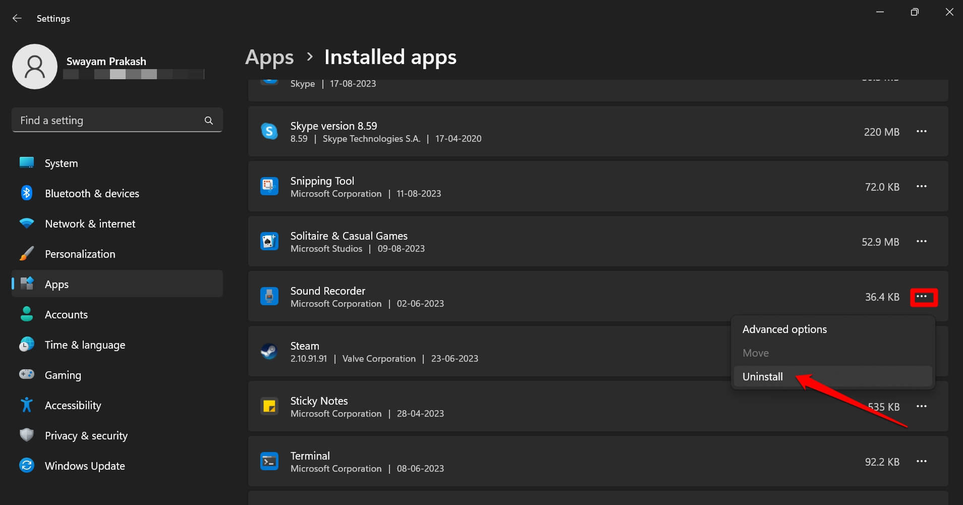 How to Fix Sound Recorder Not Working on Windows 11? 18 uninstall sound recorder app