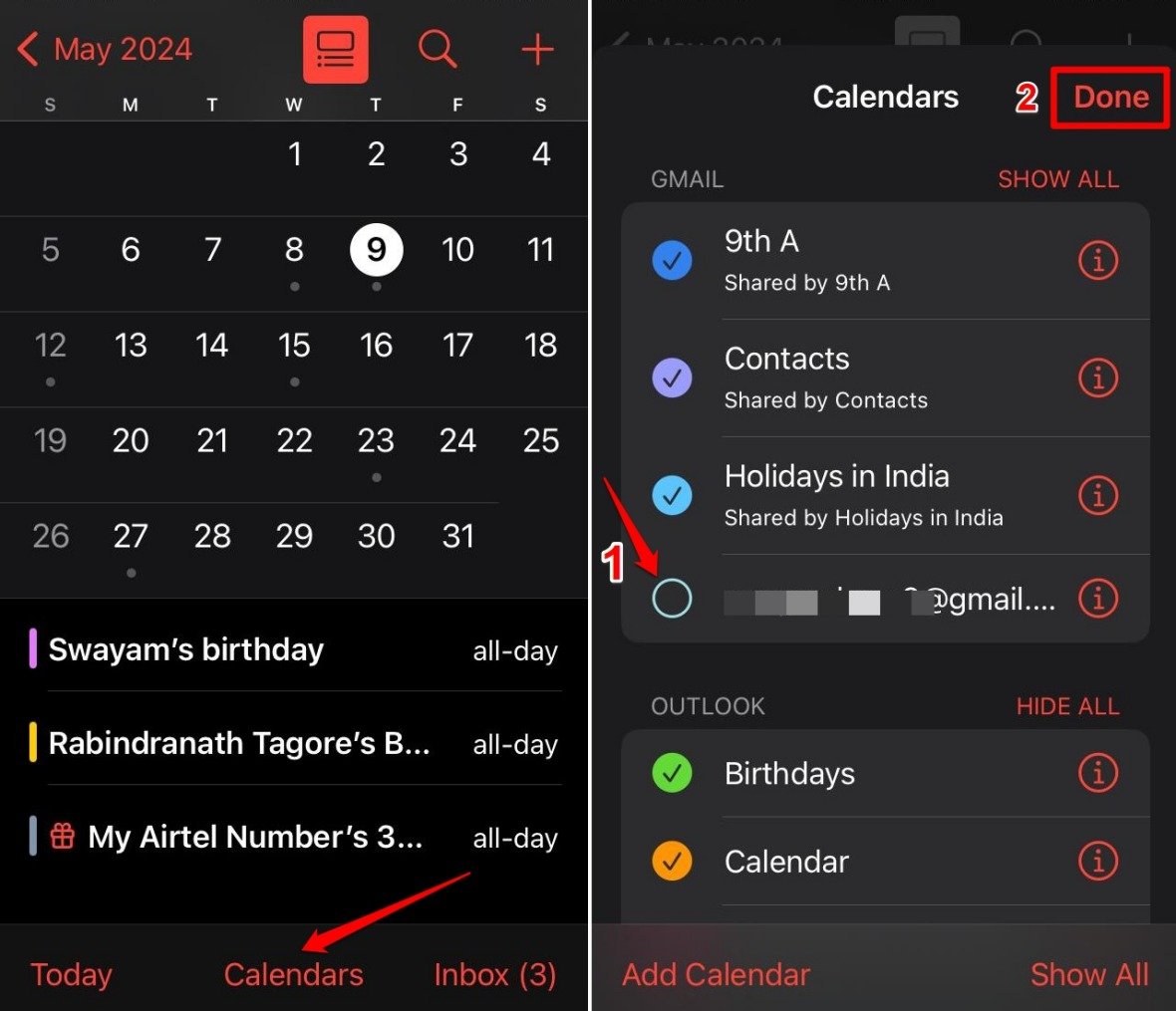 How to Add and See Birthdays on iPhone Calendar 10 unselect account for an event on Calendar app iOS