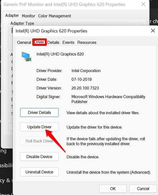 Display Resolution Not Changing in Windows 11: Fix it Now 12 update GPU Driver