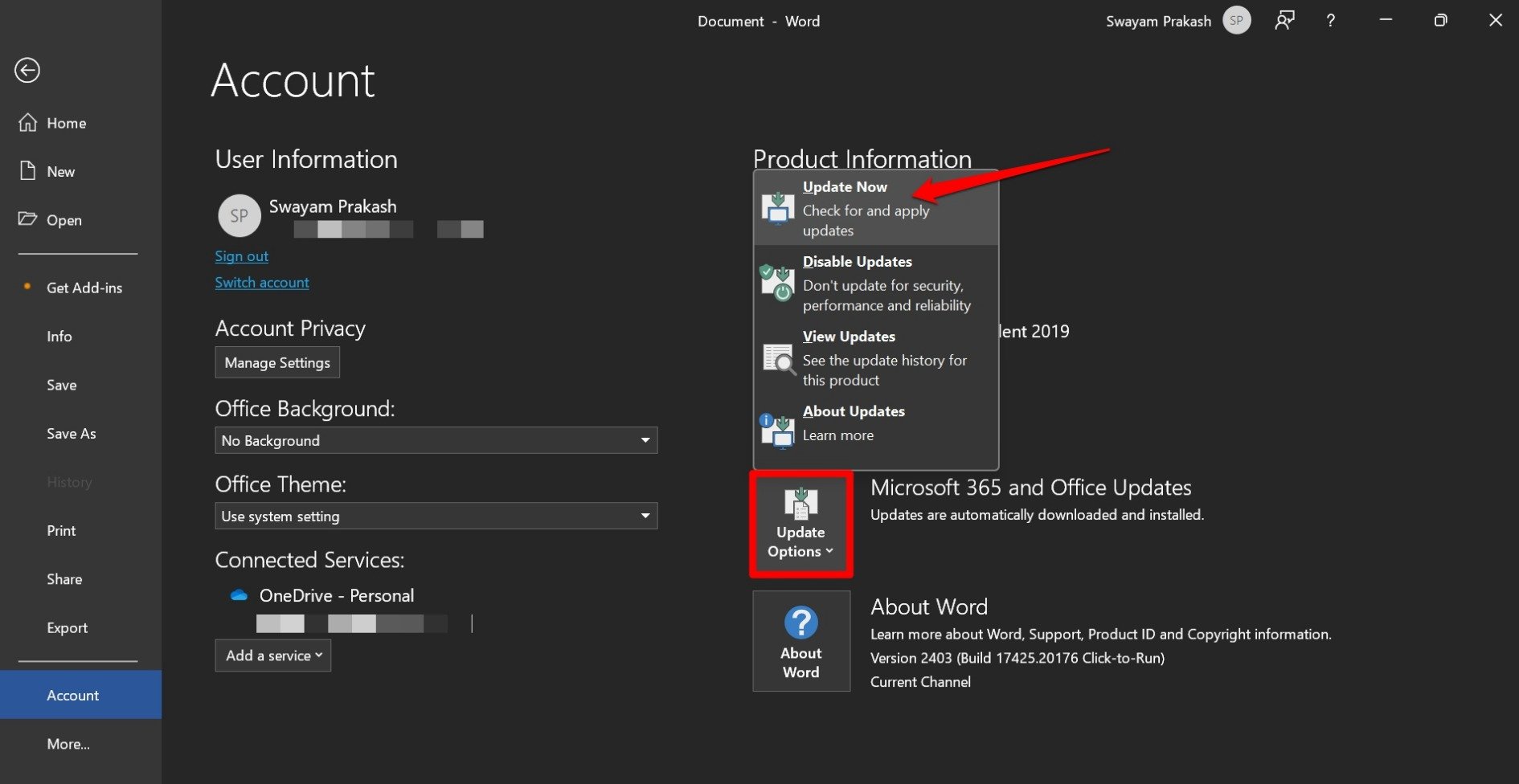 How to Fix "Your Organization’s Data Cannot Be Pasted Here" Error on Windows 11 5 update MS Office Suite to latest version