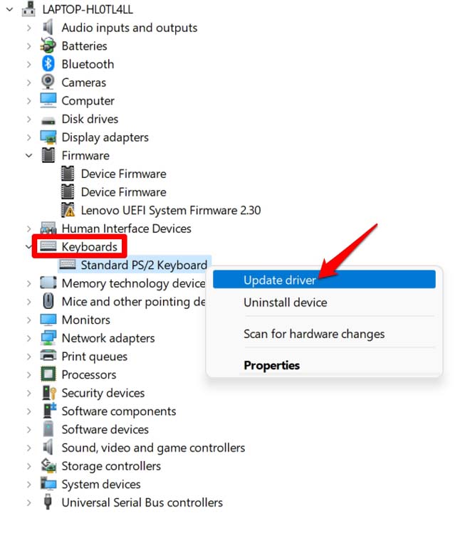 How to Fix Reversed Caps Lock in Windows 11? 3 update keyboard driver
