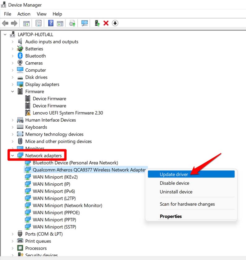 How to Fix Windows 11 Keeps Disconnecting from WiFi? 9 update network adapter driver