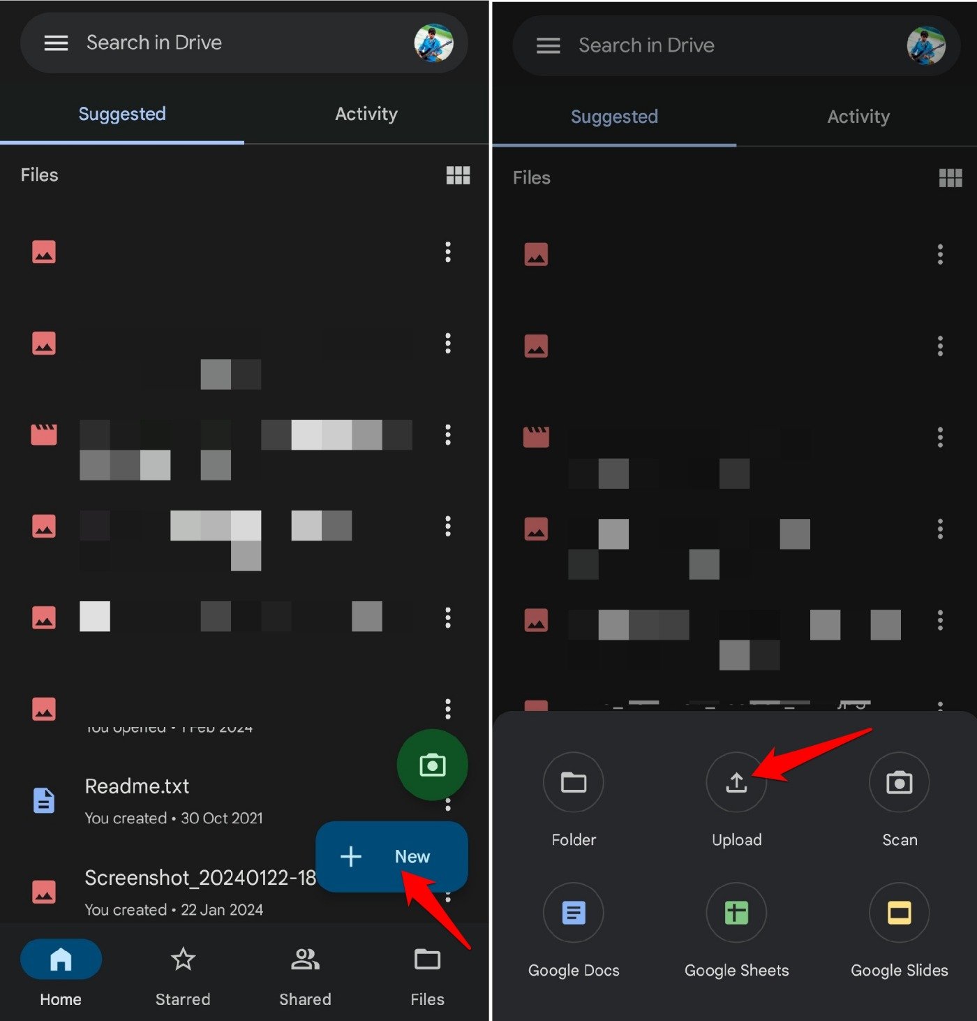 upload a folder to Google drive app
