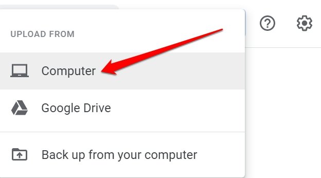 upload from computer