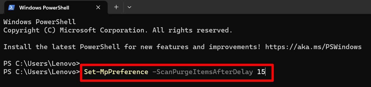 Best Ways to Clear Windows Defender Protection History on Windows 11 6 use-Windows-powershell to remove Windows defender protection history