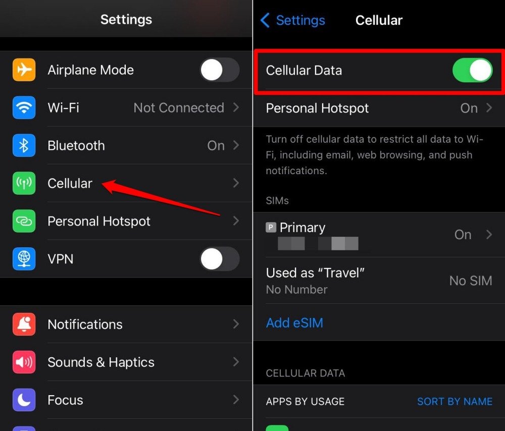 How to Fix iOS Not Automatically Updating Overnight 3 use iPhone cellular data