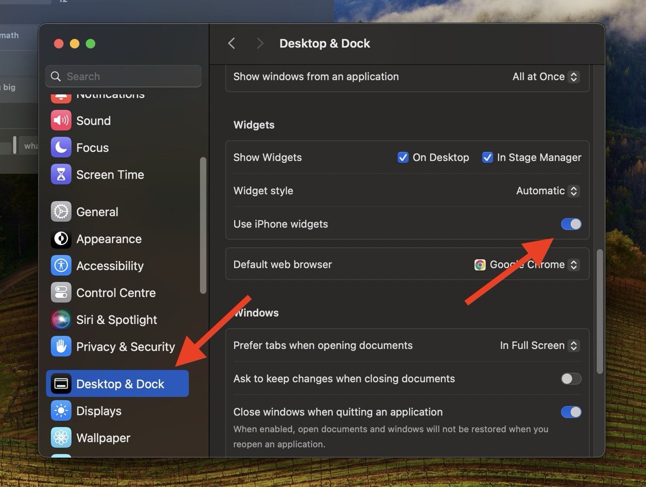 Use iPhone widgets