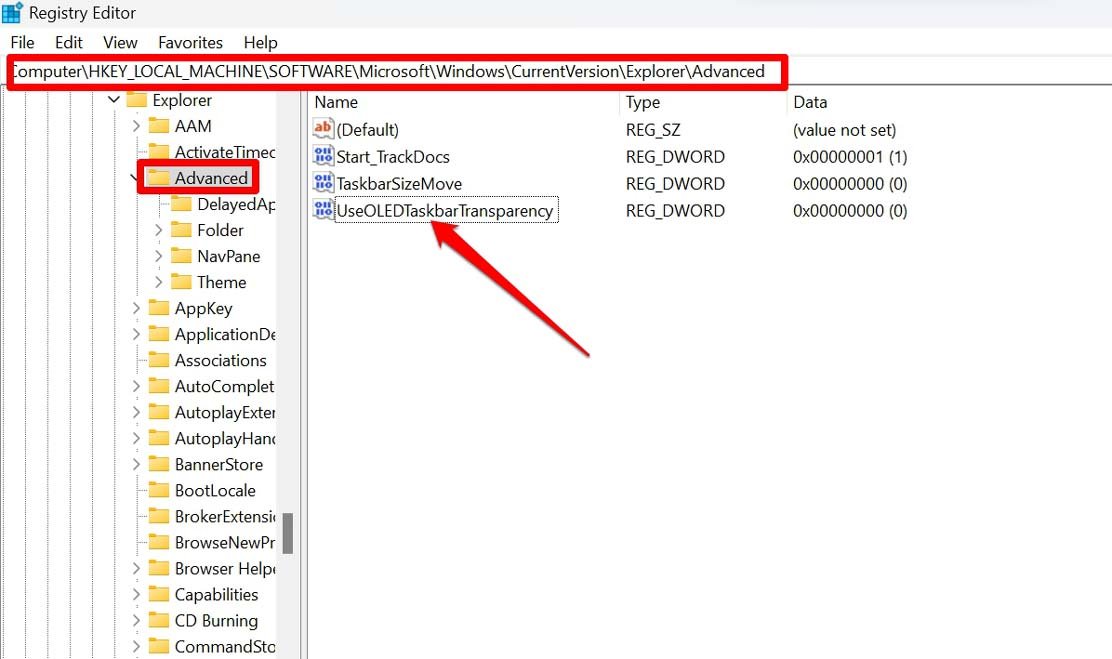 How to Make Windows 11 Taskbar Transparent? 11 use registry settings to make the taskbar transparent