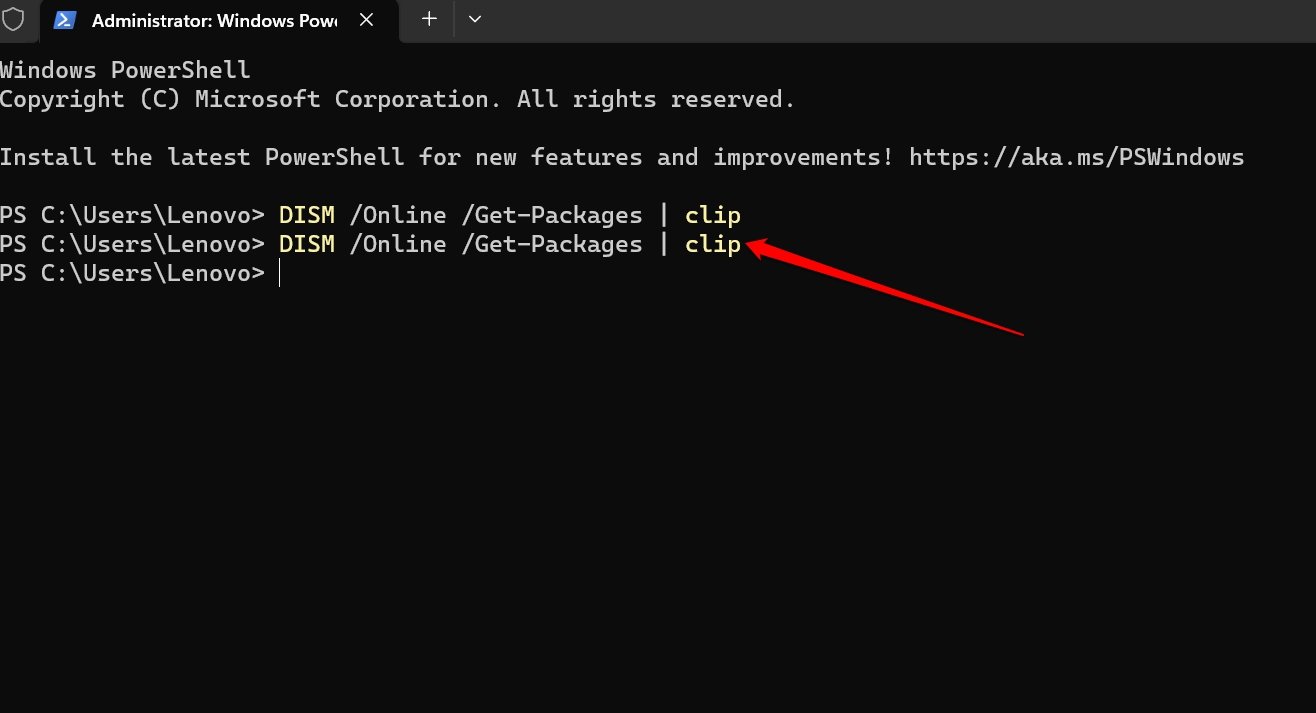 How to Fix ‘Not All of the Updates Were Successfully Uninstalled’ Error on Windows? 13 use terminal to list all the software packages