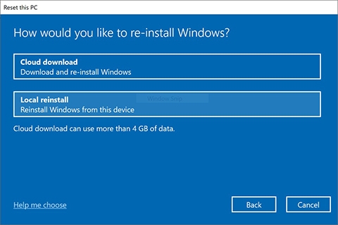 How to Fix Boot Error 0xc0000098 in Windows 10? 13 use the Local Reinstall option