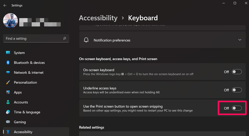 How to Fix The Windows 11 Snipping Tool Broken Error? 8 Set Print Screen Key To Launch Snipping Tool