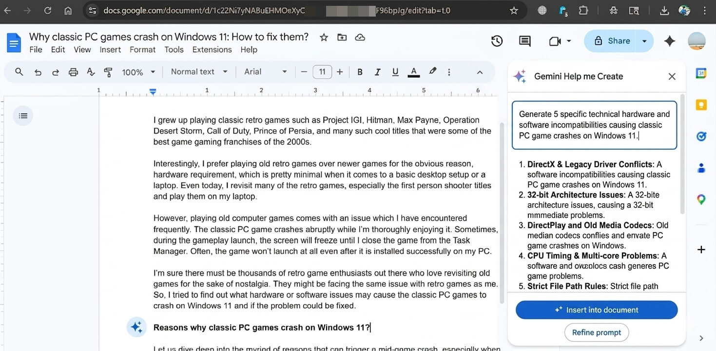 Gemini is on everything now and here’s what I actually use it for 3 using Gemini AI in Google Docs