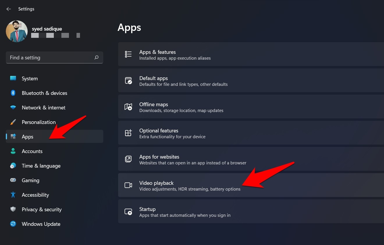 video playback windows 11