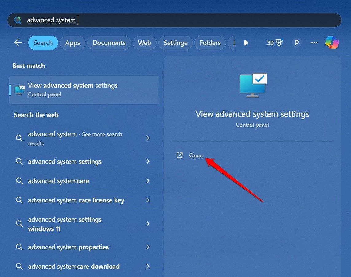 How to Fix Windows Computer Restarts Instead of Shutting Down 2 view advanced system settings Windows 11