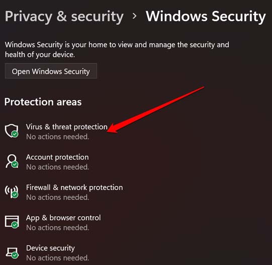 How to Fix the Stdole32.tlb Error in Windows 11 8 virus and threat protection settings