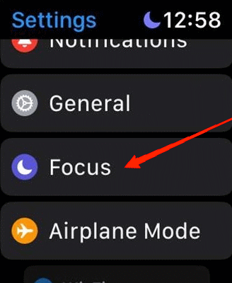 10 Ways to Fix Apple Watch Not Vibrating 14 Click on Focus