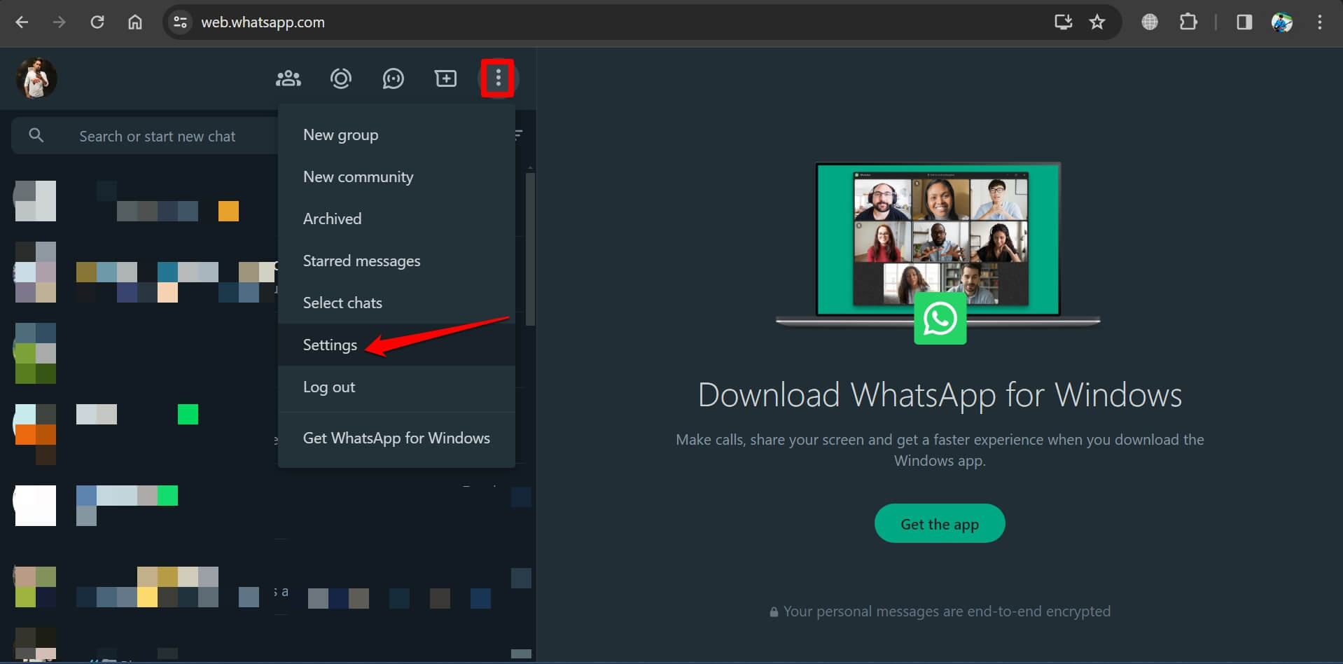 How to Secure WhatsApp Web With Password 2 whatsapp web settings