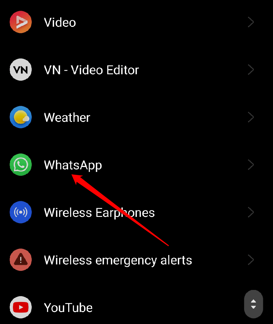 WhatsApp Not Showing Contact Names? How to Fix It 4 Select Whatsapp.