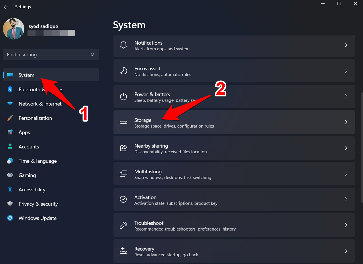 windows 11 storage settings