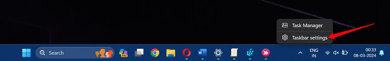 How to Turn Off Copilot on Windows 11 2 windows 11 taskbar settings