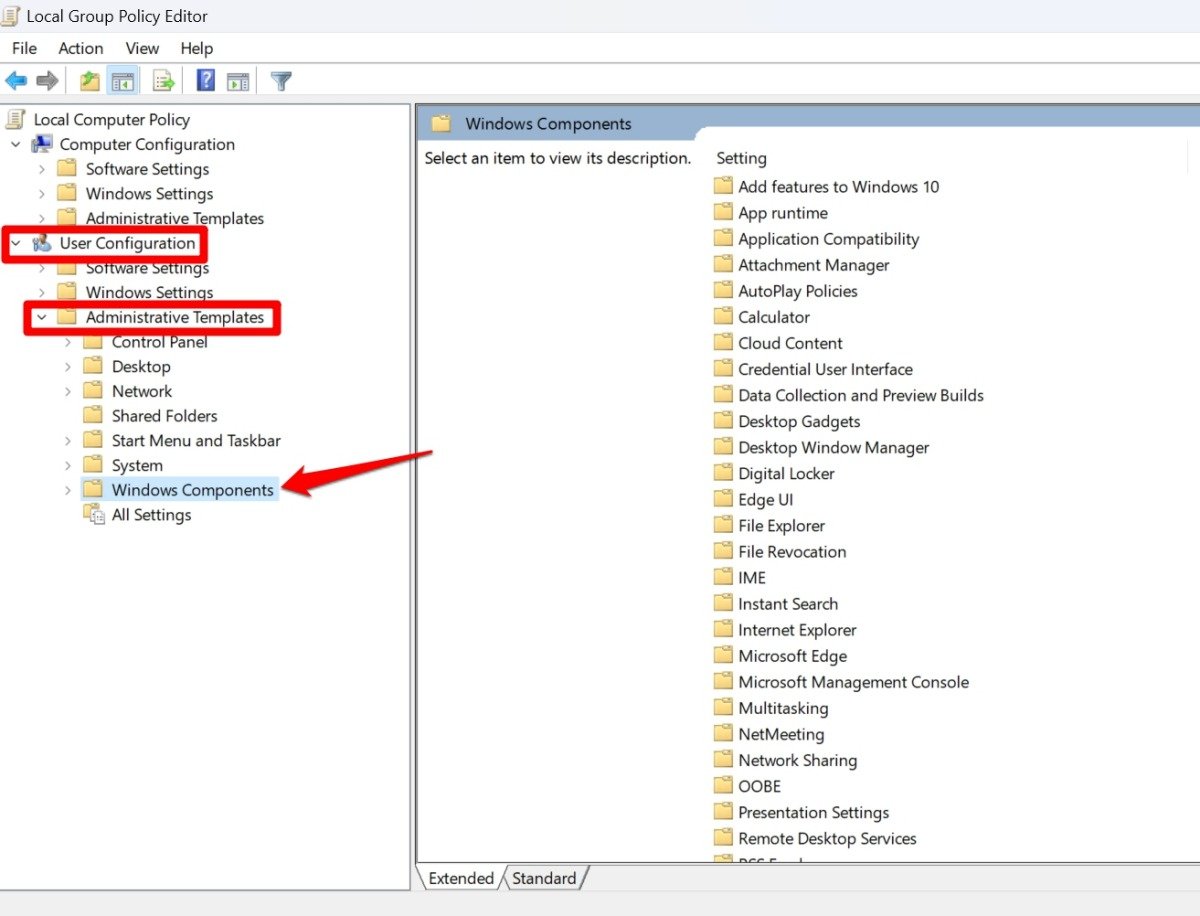 How to Turn Off Copilot on Windows 11 5 windows components within User configuration