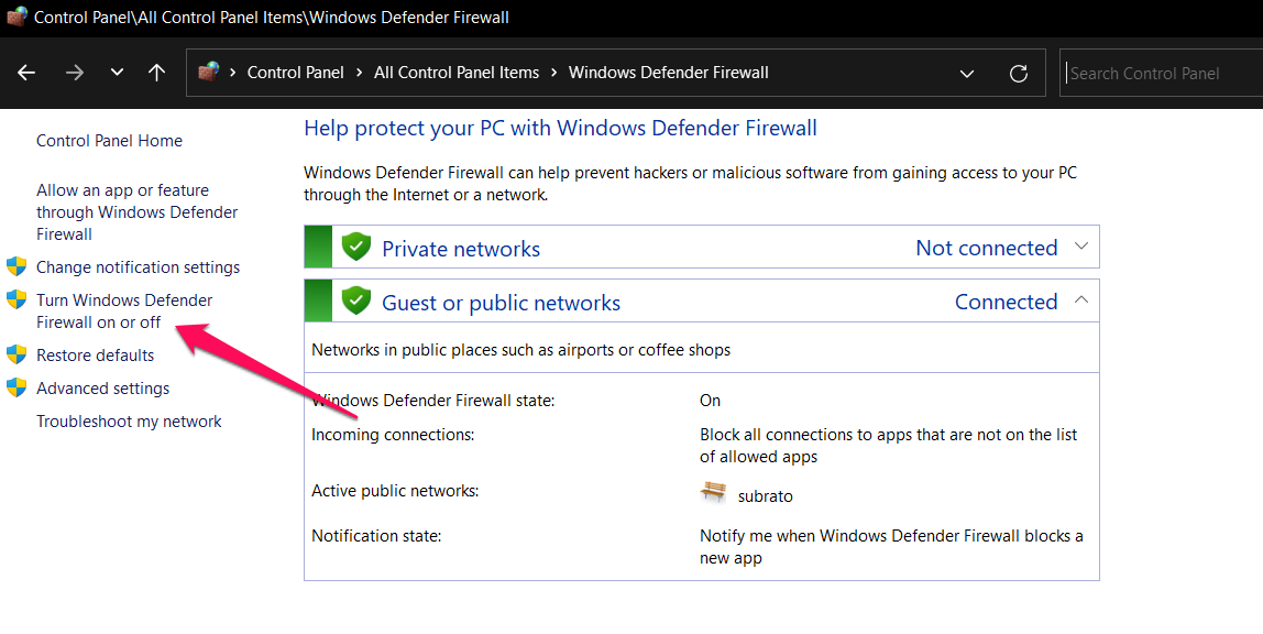 Fix: The Elder Scrolls Online Won't Launch on Windows PC 9 Turn off Windows Firewall