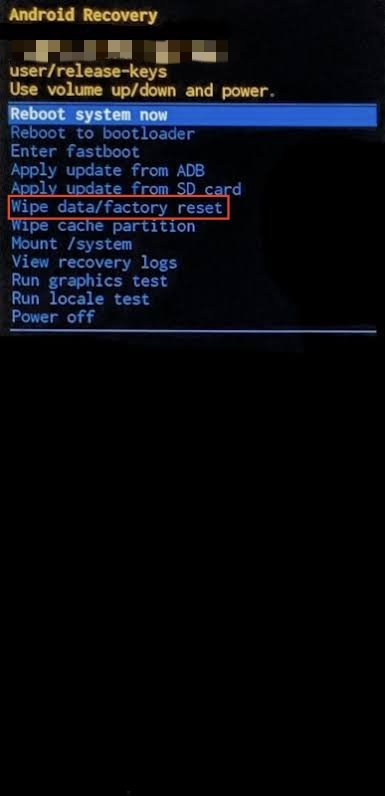 wipe data-factory reset