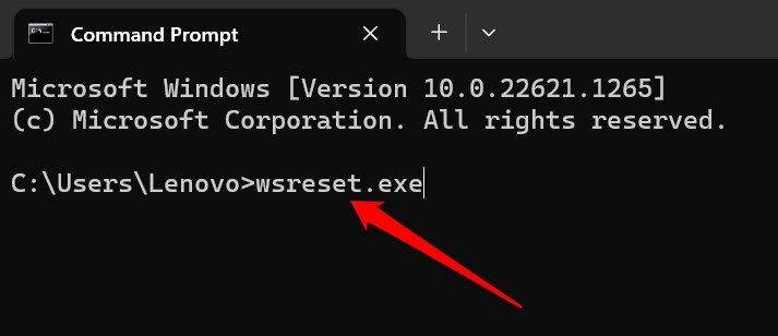 How to Fix WSClient.dll Missing Error on Startup in Windows 11? 26 wsreset using command prompt