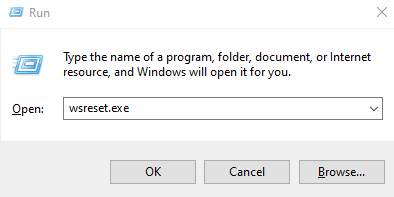 Fix Windows Store Missing in Windows 10 4 wsreset.exe