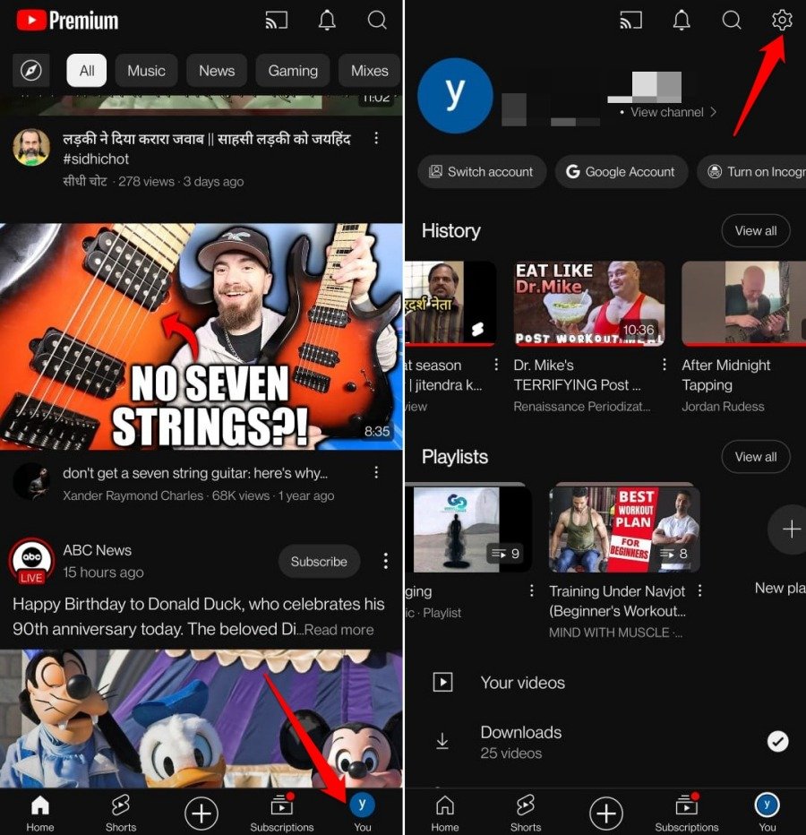 How to Fix YouTube Captions Not Working 2 youtube account settings panel