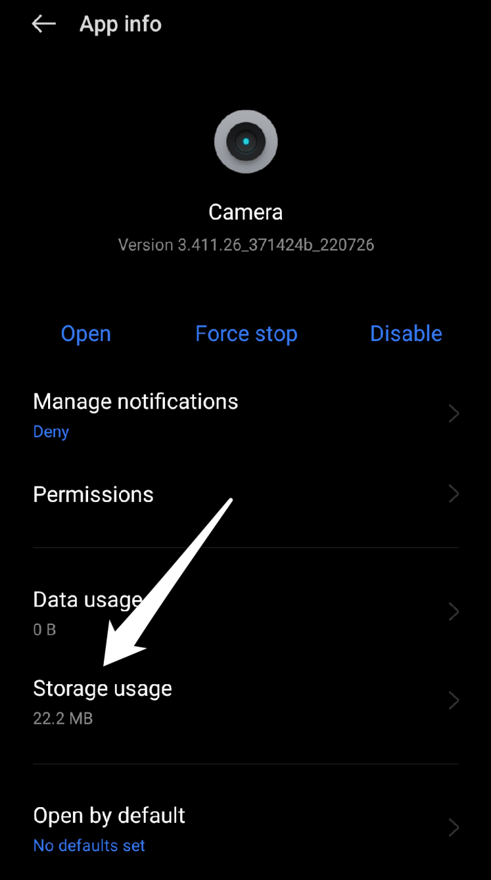 Storage usage